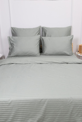 Пододеяльник из страйп-сатина Комфорт фисташковый